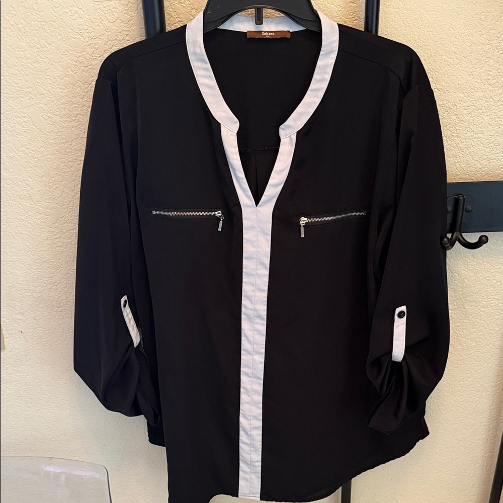 Black and White Women's Blouse
